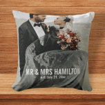 Photo Wedding Gift Personalised Cushion<br><div class="desc">Say Congratulations To The Newly Weds with a Personalised pillow.. simply add your own photograph and text to this great cushion .. easy to personalise .. customisable photo template soft furnishings from Ricaso - perfect gift-ideas for weddings,  anniversaries and more</div>