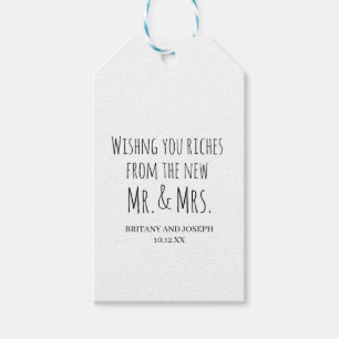 Photo Wedding  Gift Tags