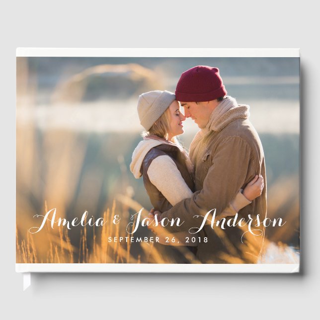 Photo Wedding Guest Book, add your photo Book (Front)