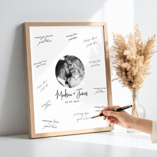 Photo Wedding Guestbook Signature Poster