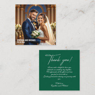 Photo Wedding Handwritten Thank You Card Note