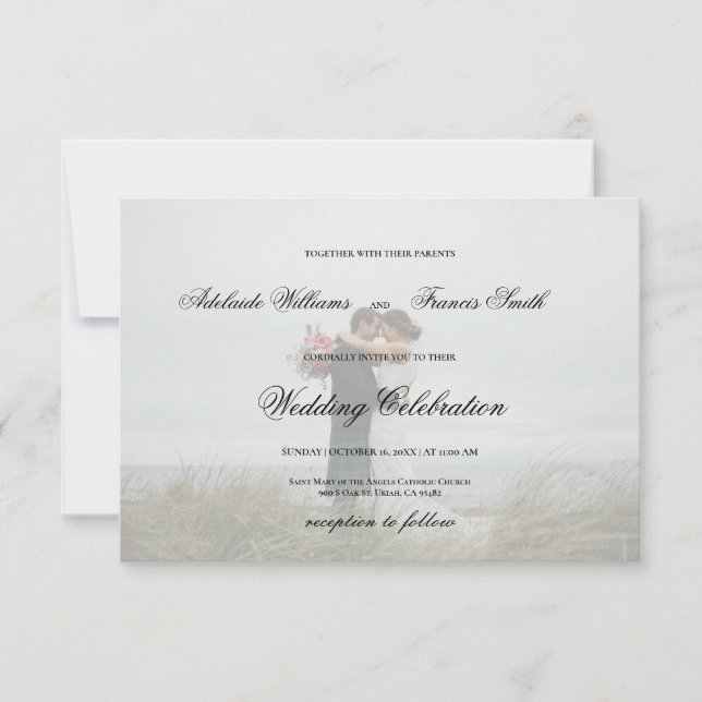 photo wedding invitation (Front)