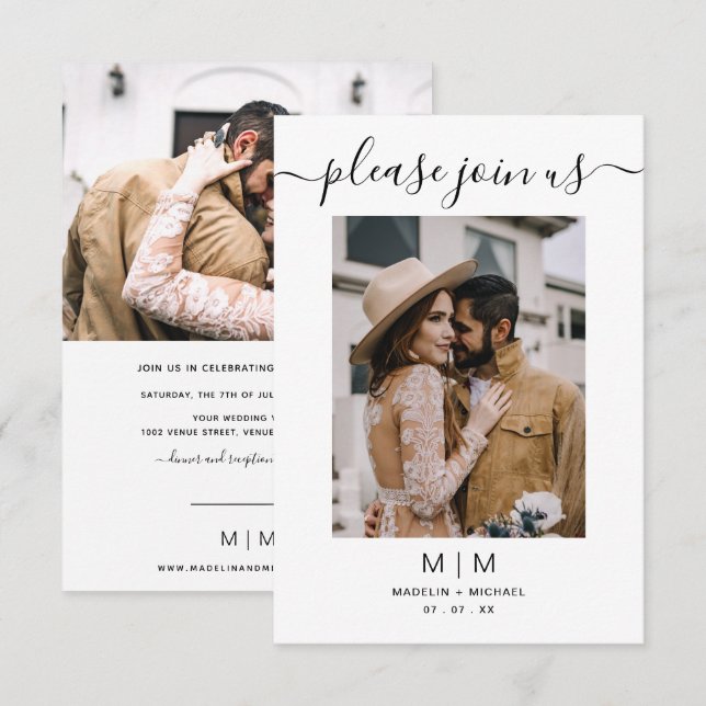 Photo Wedding Invitation (Front/Back)