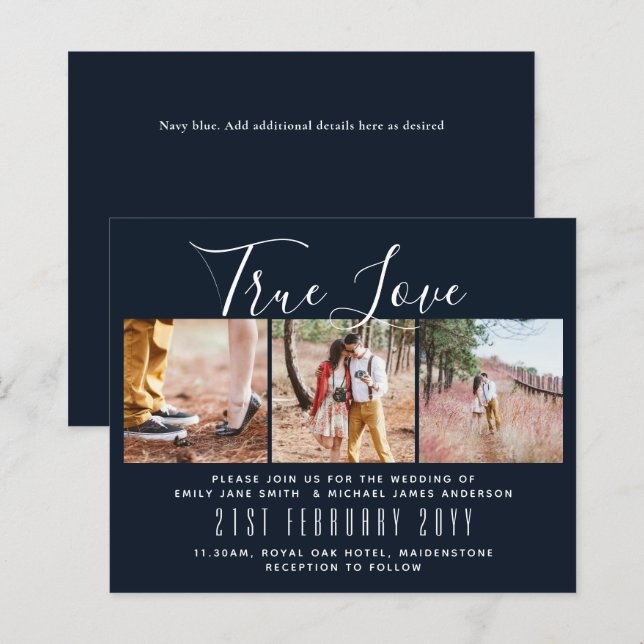 Photo Wedding Invitation Engagement Bridal Shower (Front/Back)