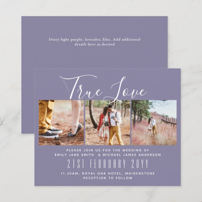 Photo Wedding Invitation Engagement Bridal Shower  (Front/Back)