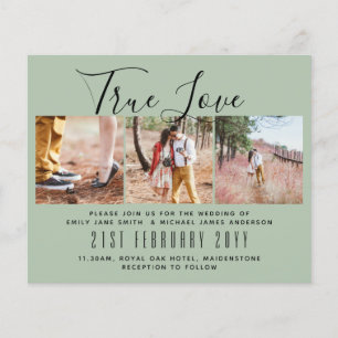 Photo Wedding Invitation Engagement Bridal Shower Flyer