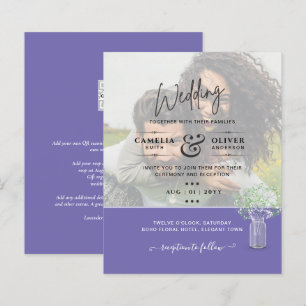 PHOTO Wedding Invitation Engagement Save the Date