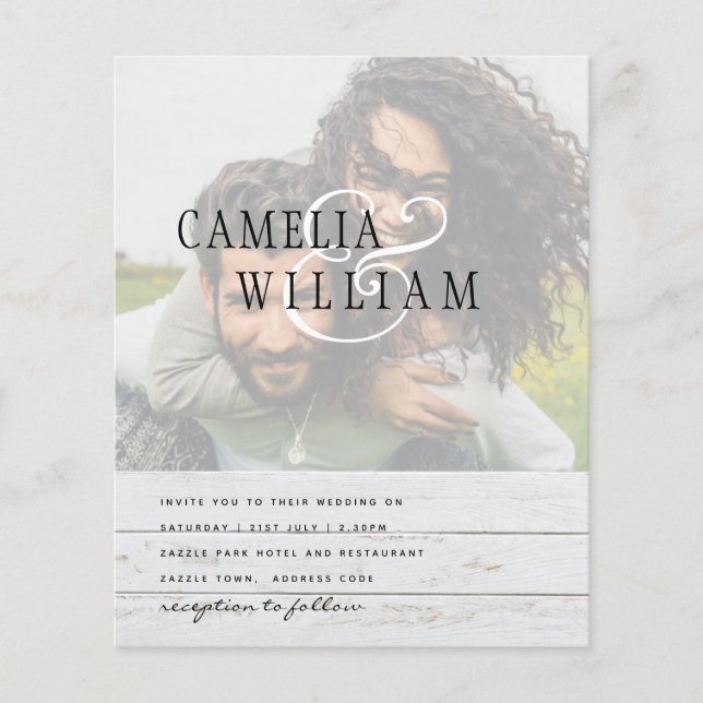 PHOTO Wedding Invitation Engagement Save the Date Flyer (Front)