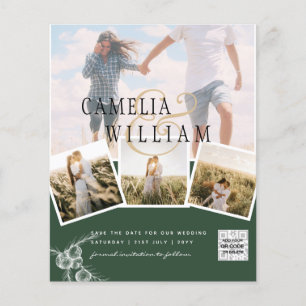 Photo Wedding Invitation JUNIPER GREEN Modern   Flyer