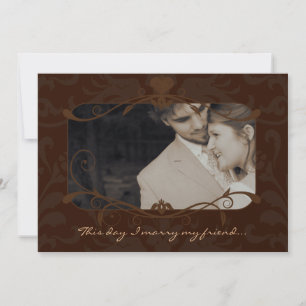 Photo Wedding Invite I marry my Friend-Chocolate