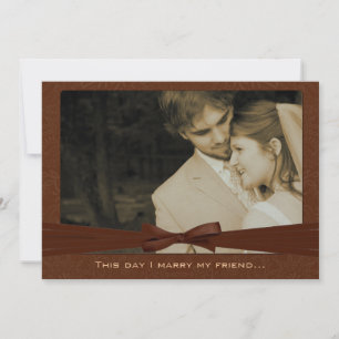 Photo Wedding Invite I marry my Friend-Chocolate