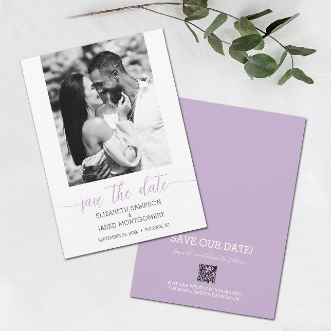 Photo Wedding Lavender Save The Date (Creator Uploaded)