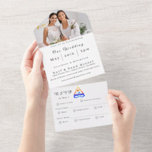 Photo Wedding-LGBTQ-Twin Flame- All In One Invitation