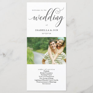 Photo Wedding Mass / Ceremony Program Fan Programme