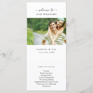 Photo Wedding Mass / Ceremony Program Fan Programme