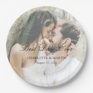 Photo Wedding Paper Plate