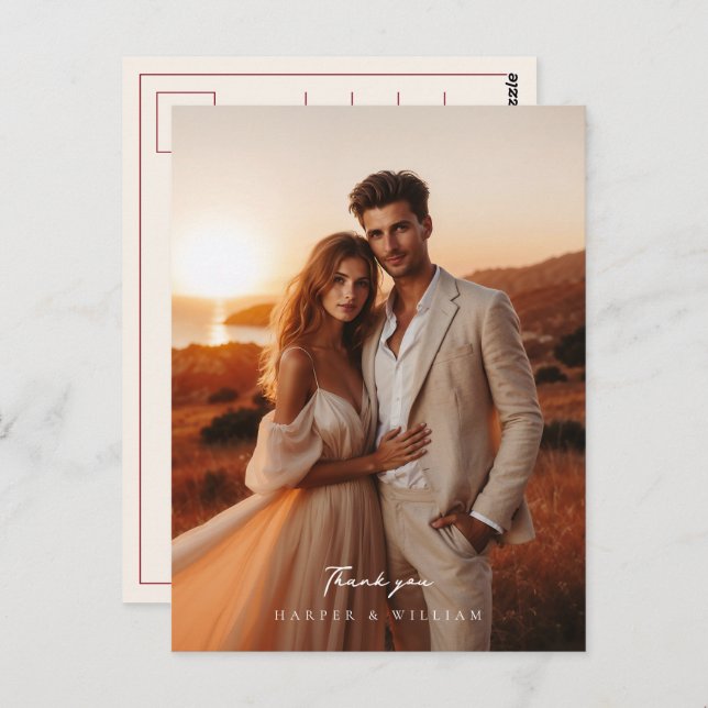 photo wedding Postcard (Front/Back)