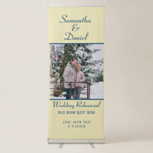 Photo Wedding Rehearsal Dinner Retractable Banner