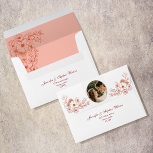 Photo Wedding Return Address Envelope