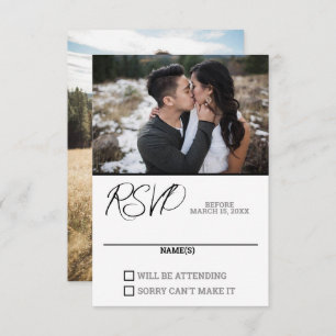  Photo Wedding RSVP Card