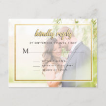 Photo Wedding RSVP Invitation