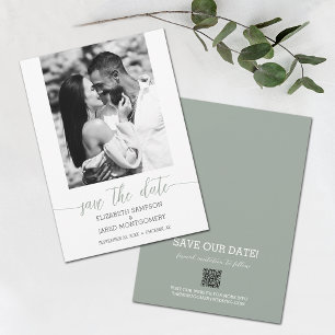 Photo Wedding Sage Green Save The Date