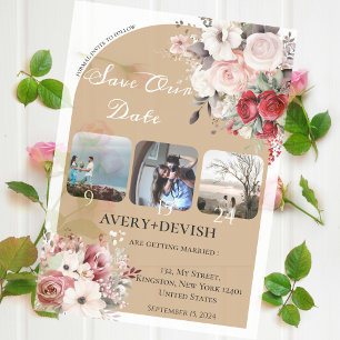 photo wedding save date invitation card
