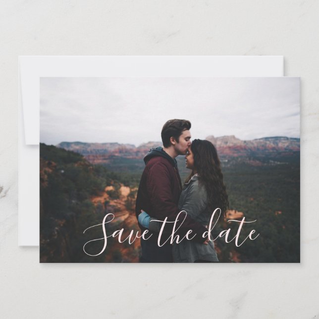 Photo wedding save the date card (Front)