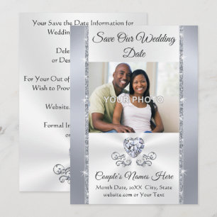 Photo, Wedding Save the Date Cards with Envelopes