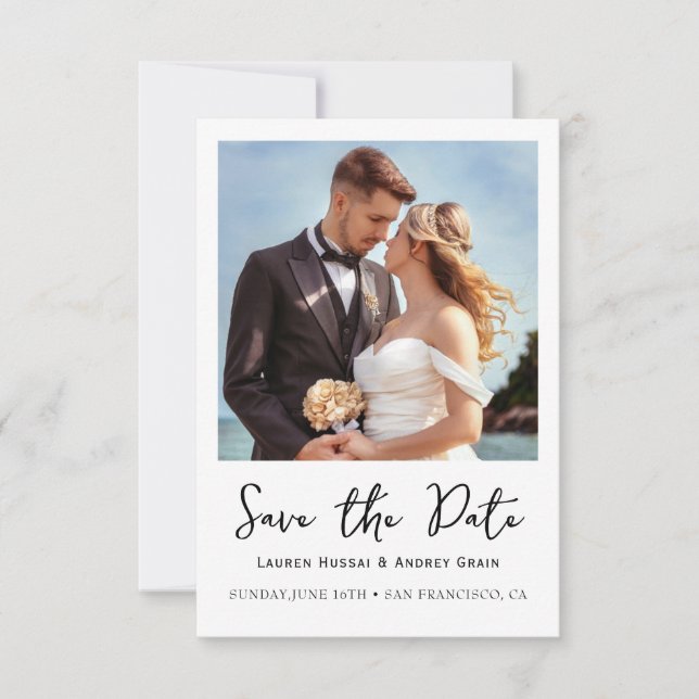 Photo Wedding Save the Date Invitation (Front)