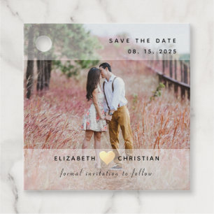 Photo Wedding Save The Date Invitation Favour Tags