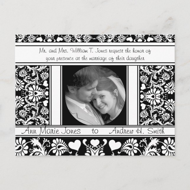 Photo Wedding Save the Date Invitation Postcard (Front)