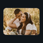 Photo Wedding Save the Date  Magnet<br><div class="desc">Photo  Save the Date.  Wedding. Modern Font.  Magnet.  Couple Photo.</div>