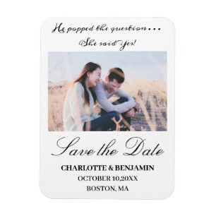 Photo Wedding Save The Date Magnet