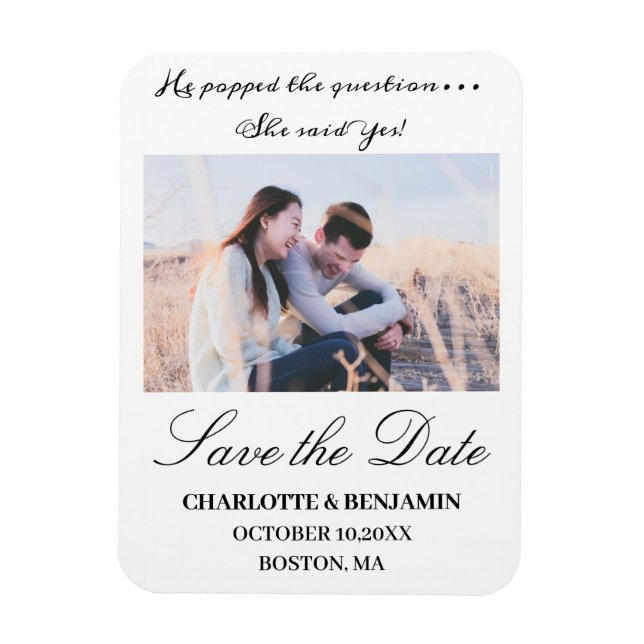  Photo Wedding Save The Date Magnet (Vertical)