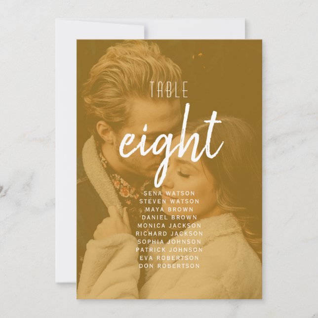 Photo Wedding Seating Chart (Front)