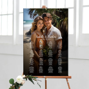 Photo wedding seating chart elegant 16 tables