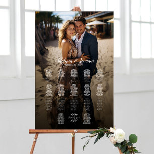 Photo wedding seating chart elegant 17 tables