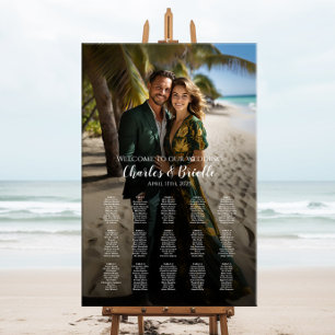 Photo wedding seating chart elegant modern