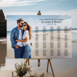 Photo wedding seating chart elegant modern plan