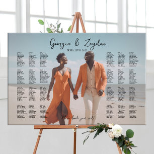 Photo wedding seating chart elegant seating plan