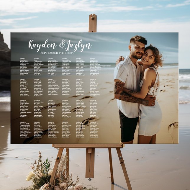 Photo wedding seating chart elegant seating plan (Creator Uploaded)