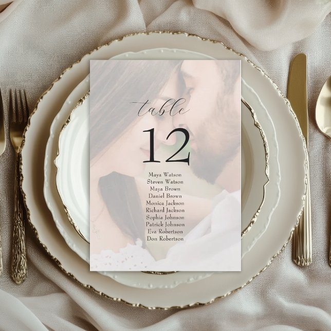Photo Wedding Seating Chart Table Sign (Creator Uploaded)