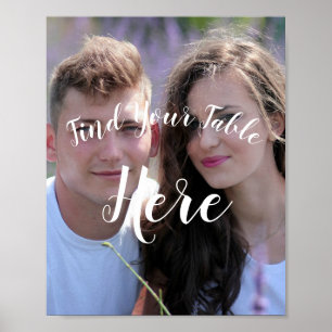 Photo Wedding Table Assignment Sign