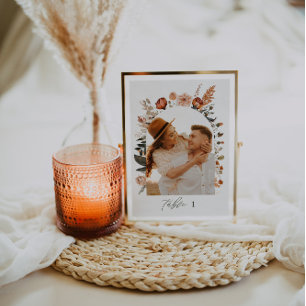 Photo Wedding Table Decor, Day Of Stationary Table Number