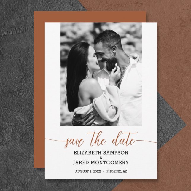 Photo Wedding Terracotta Save The Date (Creator Uploaded)
