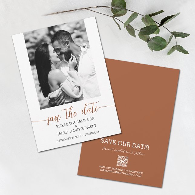 Photo Wedding Terracotta Save The Date (Creator Uploaded)