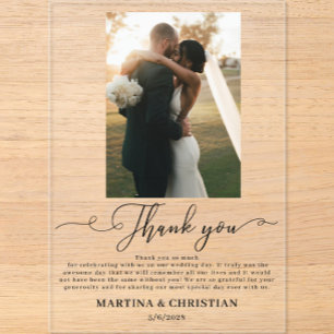 Photo Wedding Thank you Acrylic Invitations