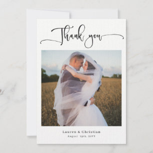 Photo Wedding Thank you Card
