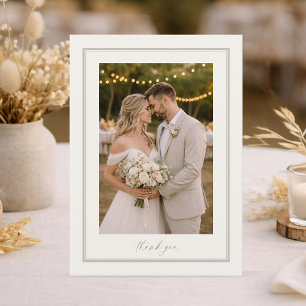 Photo Wedding Thank You Card, Double-Sided Invitation